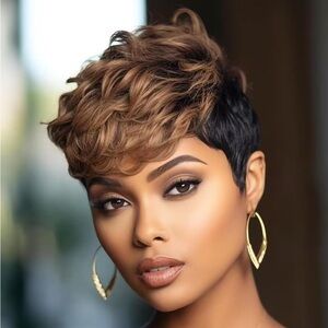 Stylish Brown and Black Women's Wig